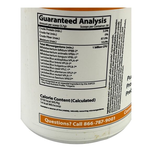 Vital Planet Firm Stool Pumpkin Probiotic Prebiotic Powder For All Dogs 3.9oz - Picture 5 of 6